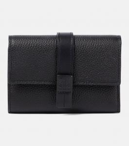 Кожаный кошелек Anagram Small Loewe, черный