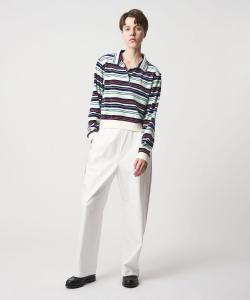 Велюровая рубашка-поло с каймой 6(Roku), цвет Cobalt