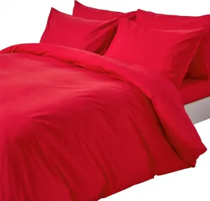 Постельное белье HOMESCAPES, красное, плотность 200, 260 х 220 см Homescapes