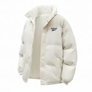 Пуховик Unisex с воротником стойкой, утепленный стеганый пуховик Reebok, белый