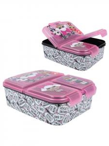 Ланч-бокс | 3 отдельных отделения | LOL Surprise | Ланч-бокс/бокс для перекусов L.O.L. Surprise