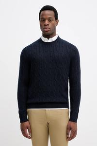 Свитер из кашемировой смеси Boss, темно-синий