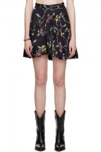 Саурина мини-юбка Isabel Marant Etoile, черный