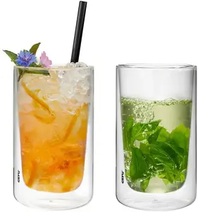 Термостекло GEFU "MIRA", (набор, 2 шт., 2 термостакана), ручная работа, двустенные Ø 8х13,4 см, цвет transparent