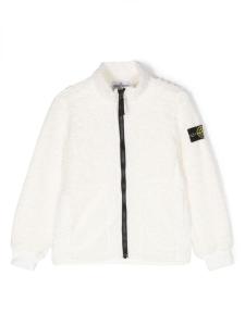 Stone Island Junior куртка на молнии с нашивкой Compass, белый