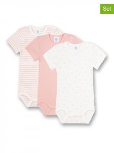 Sanetta Комплект из 3 боди розово-белого цвета