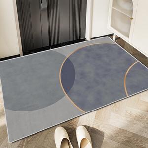 Budis Ковер 80х120 см впитывающий противоскользящий для прихожей и ванной, геометрический рисунок