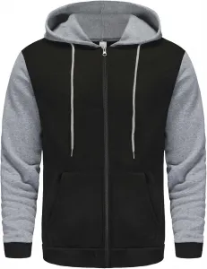 Толстовка с капюшоном для мужчин Casual Oversized Color Block с карманом