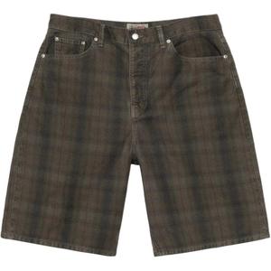 Большие шорты из холщовой ткани в клетку Stussy, коричневый