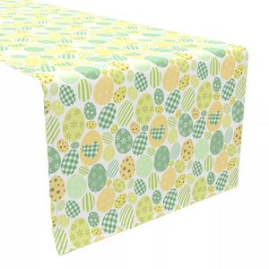 Настольная дорожка, 100% полиэстер, пасхальные яйца зеленого и желтого цвета, 12x72 дюйма.