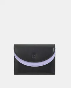 Средний бордовый кошелек с двойным клапаном Dudu, черный