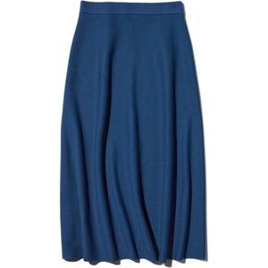 UNIQLO Женская длинная юбка повседневная синяя
