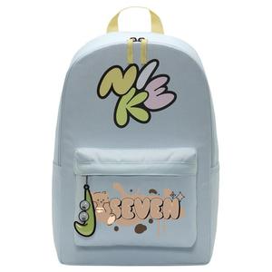 Nike Тканевый рюкзак женский ледниково-голубой и нежно-желтый и светло-лимонный, Letter Bear