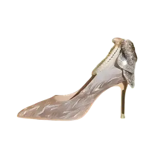 Alxnan Тонкие каблуки на шпильке женские шампань, цвет Champagne