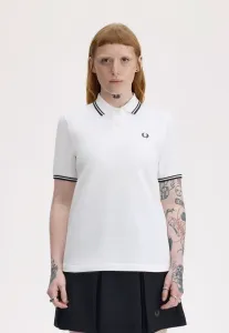 Рубашка-Поло с двойной отделкой Fred Perry, Blanc