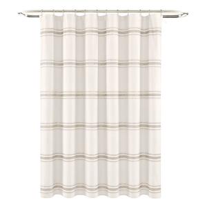 Занавеска для душа в полоску Lush Decor в стиле фермерского дома, цвет Neutral