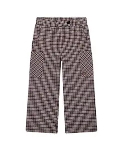 Расклешенные брюки из жаккардовой вязки для девочек - для детей постарше. Deux Par Deux, черный