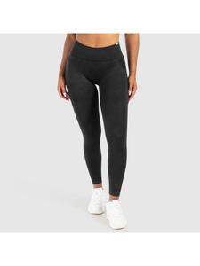 SMILODOX Бесшовные леггинсы Yune с эффектом сборки, цвет «кислотно-черный»