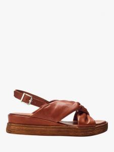 Kalmia кожаные сандалии на платформе с переплетением Moda in Pelle, Tan