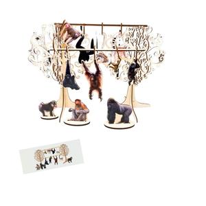 Обезьяны на дереве, виды обезьян, картографирование, логическая головоломка, виды обезьян Inna marka