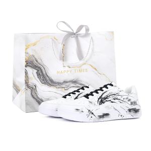 LINING Мужские низкие кеды slip resistant abrasion resistant черный белый