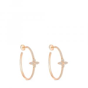 Серьги-кольца Idylle Blossom, розовое золото и бриллианты Louis Vuitton, розовый