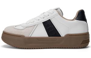 Kappa Женские противоскользящие износостойкие низкие скейтерские кеды Beige Black - Beige Yellow/Black, цвет Beige Yellow/Black