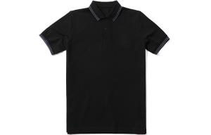 Футболка поло Mr.Bu, черная с желтой окантовкой воротника