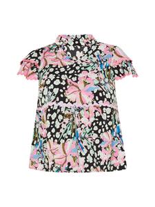 Женская блузка розового цвета с разноцветными вставками Usha