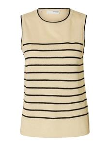 Вязаный топ SELECTED, бежевый