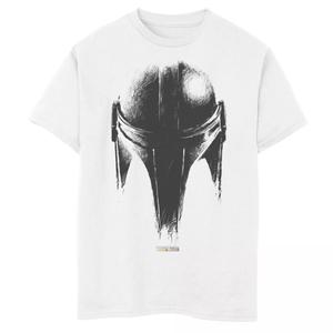 Футболка с металлическим шлемом и рисунком «Звездные войны: Мандалорский шлем» для мальчиков 8–20 лет Star Wars, белый