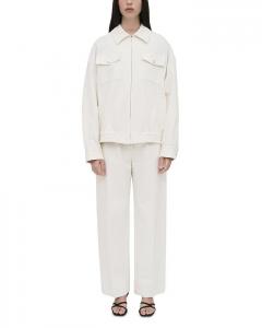 Куртка-рубашка на молнии Rosetta Getty, слоновая кость/кремовый