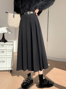 Женская плиссированная юбка миди с высокой талией Doux Belle, цвет Dark Gray