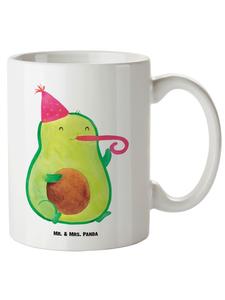 Кружка для дня рождения Авокадо большого размера без надписей, белая Mr. & Mrs. Panda