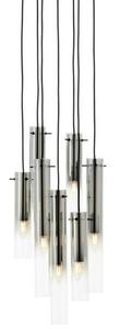 Подвесной светильник Brilliant Glasini, 16x199x16x32 см, черный матовый