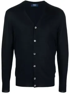 Кардиган с V-образным вырезом Fedeli, синий