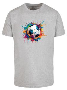 Рубашка F4NT4STIC Bunte Fußball Grafik, серый