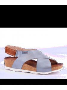 Pikolinos Сандалии на танкетке синего цвета