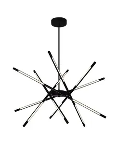 36,5-Дюймовая металлическая светодиодная люстра Oskil Cwi Lighting, black