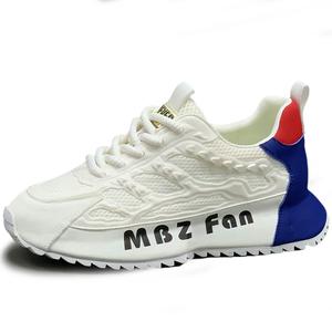 SENJIALUO Износостойкие легкие дышащие нескользящие мужские кроссовки низкие массивные бело-сине-красные [сетчатые дышащие], цвет White Blue Red[Mesh Breathable]