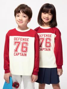 Хлопковая футболка AIRism с графикой, длинный рукав Uniqlo, 15 red