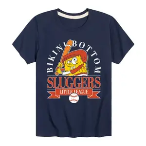 Футболка с принтом «Губка Боб Квадратные Штаны» для мальчиков 8-20 лет Nickelodeon, синий