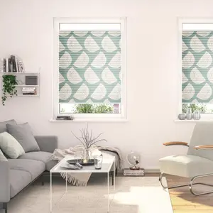 LICHTBLICK ORIGINAL Жалюзи плиссе «Plissée Klemmfix, без сверления, непрозрачные, Moving Rainbow - Green», непрозрачные, свободно висят, цвет grün + weiß + weiß