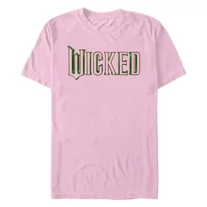 Мужская футболка с надписью «wicked logo» и саундтреком. Licensed Character, цвет blossom