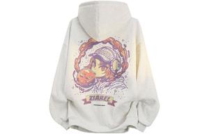 Толстовка Unisex Hooded Moderate Heavyweight ZIAREL, белый heather серый