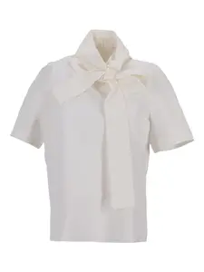 Блузка с галстуком-бантом Shushu/Tong, белый