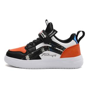 ASIAN MICKEY Скользоустойчивые противоударные легкие амортизирующие низкие скейтбордские кроссовки Black Orange детские