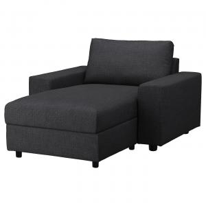 Шезлонг VIMLE IKEA, цвет with wide armrests/hillared anthracite