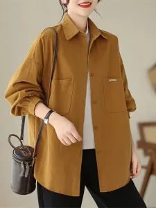 Повседневная рубашка оверсайз для женщин Doux Belle, цвет Mustard