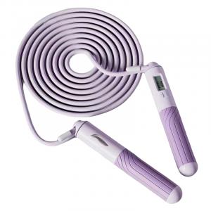 Скакалка ABS пластик PVC+стальной трос унисекс 2,8 м LINING, фиолетовый